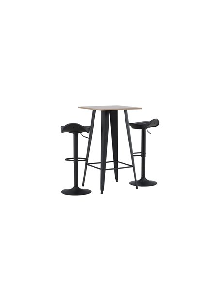 Matgrupp Tempe med Adesto matstolar, 60 × 60 cm