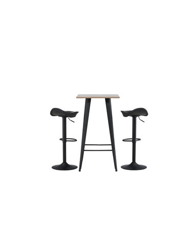 Matgrupp Tempe med Adesto matstolar, 60 × 60 cm
