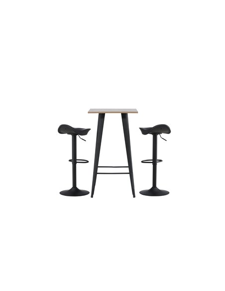 Matgrupp Tempe med Adesto matstolar, 60 × 60 cm