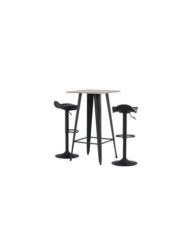 Matgrupp Tempe med Adesto matstolar, 60 × 60 cm