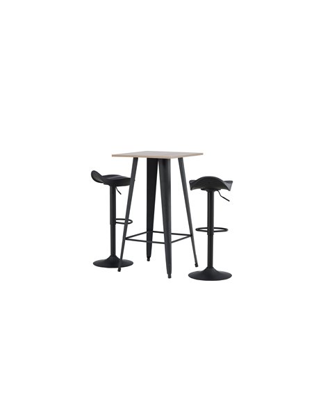 Matgrupp Tempe med Adesto matstolar, 60 × 60 cm