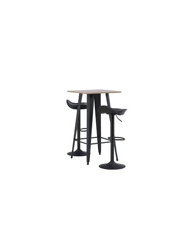 Matgrupp Tempe med Adesto matstolar, 60 × 60 cm