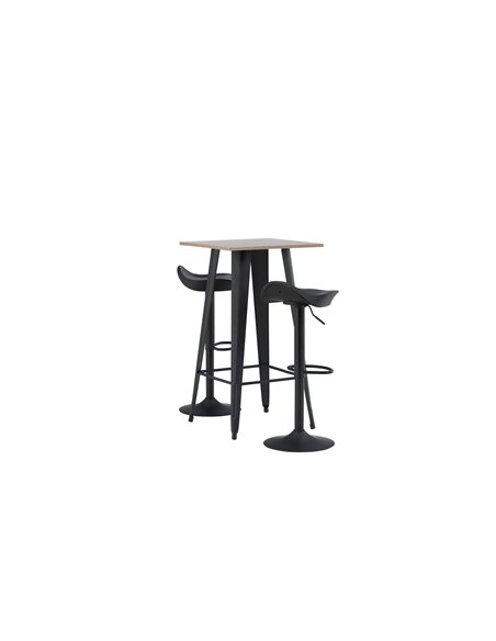 Matgrupp Tempe med Adesto matstolar, 60 × 60 cm