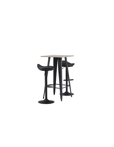 Matgrupp Tempe med Adesto matstolar, 60 × 60 cm