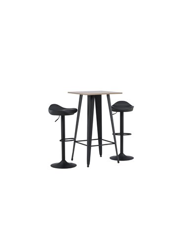 Matgrupp Tempe med Adesto matstolar, 60 × 60 cm