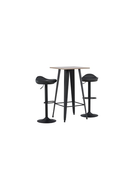 Matgrupp Tempe med Adesto matstolar, 60 × 60 cm