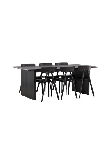 Matgrupp Vail med Ursholmen matstolar, 200 × 100 cm