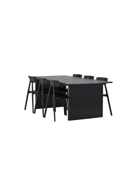 Matgrupp Vail med Ursholmen matstolar, 200 × 100 cm