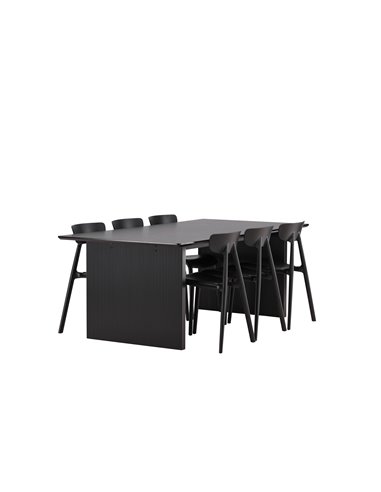 Matgrupp Vail med Ursholmen matstolar, 200 × 100 cm