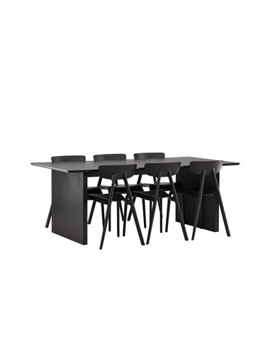 Matgrupp Vail med Ursholmen matstolar, 200 × 100 cm