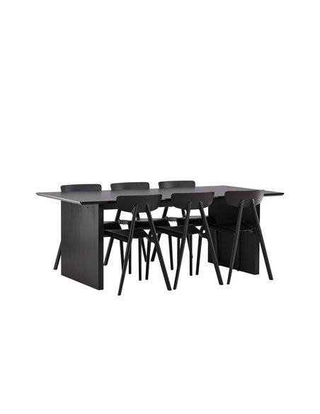 Matgrupp Vail med Ursholmen matstolar, 200 × 100 cm