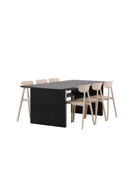 Matgrupp Vail med Ursholmen matstolar, 200 × 100 cm