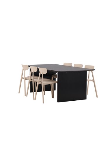 Matgrupp Vail med Ursholmen matstolar, 200 × 100 cm
