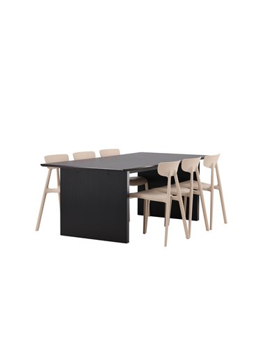 Matgrupp Vail med Ursholmen matstolar, 200 × 100 cm