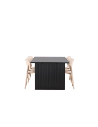 Matgrupp Vail med Åstol matstolar, 200 × 100 cm