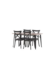 Matgrupp Tempe med Crosett matstolar, 140 × 80 cm 2