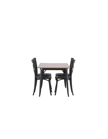 Matgrupp Tempe med Crosett matstolar, 140 × 80 cm