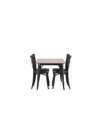 Matgrupp Tempe med Crosett matstolar, 140 × 80 cm