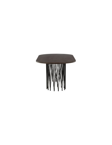 Ovalt matbord Stone, 220 × 100 cm, Mocca