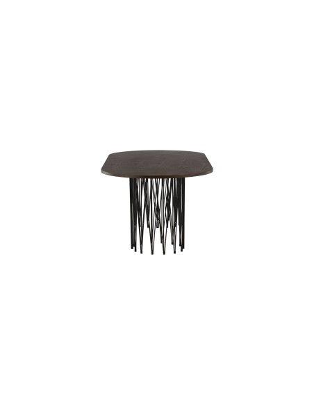 Ovalt matbord Stone, 220 × 100 cm, Mocca