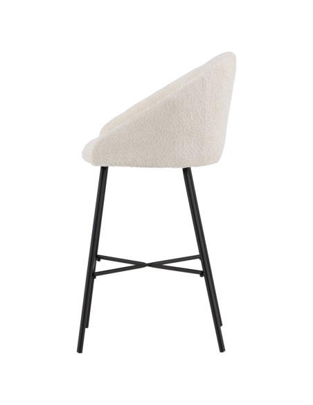 Barstol Velvet, Vit/Svart