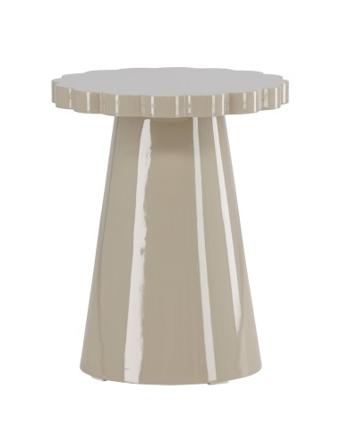 Runt sidobord Krull sidobord, Ø45 cm, Beige