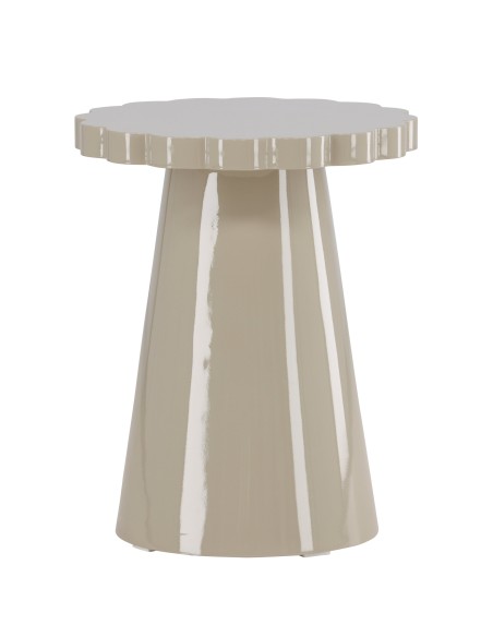 Runt sidobord Krull sidobord, Ø45 cm, Beige