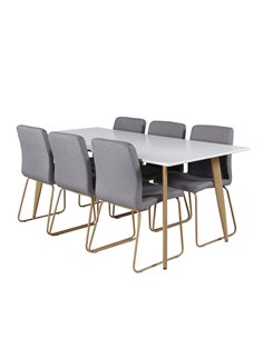 Matgrupp Polar med Mace matstolar, 180 × 90 cm 2