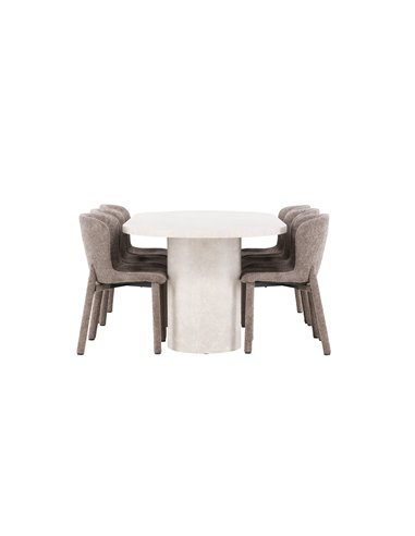 Matgrupp Narvik med Astoria matstolar, 200 × 100 cm