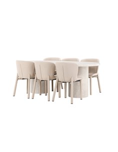 Matgrupp Narvik med Astoria matstolar, 200 × 100 cm 2