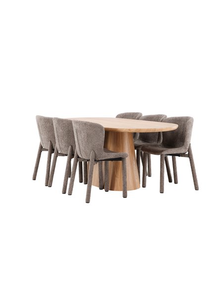 Matgrupp Stjärnö med Astoria matstolar, 200 × 90 cm