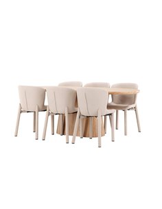Matgrupp Stjärnö med Astoria matstolar, 200 × 90 cm 2