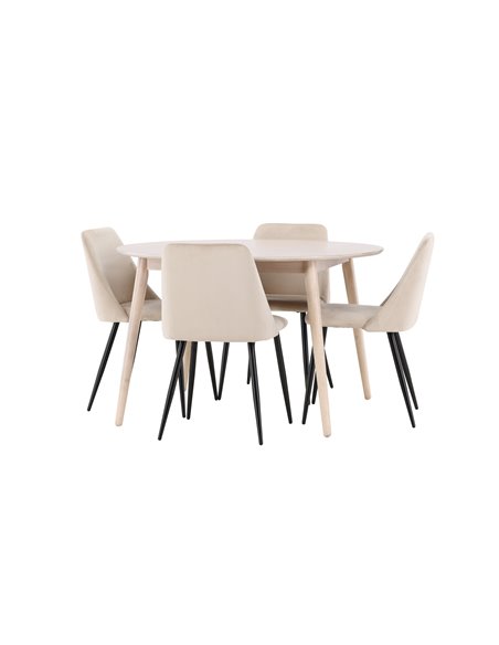Matgrupp Flora med Night matstolar