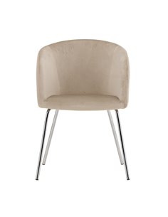 Matstol Berit, Beige/Silver