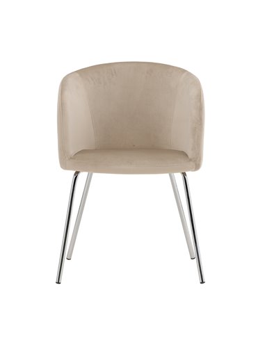 Matstol Berit, Beige/Silver
