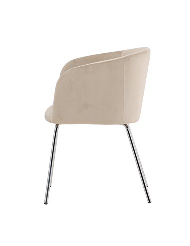 Matstol Berit, Beige/Silver
