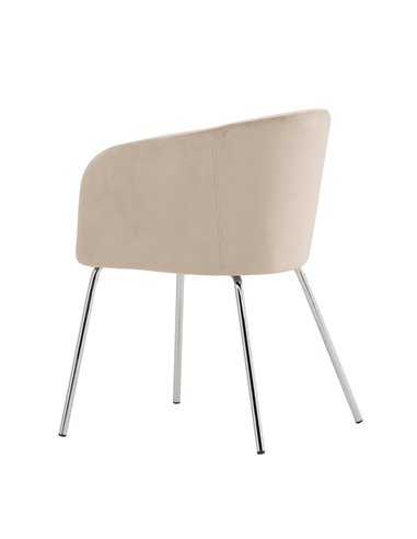 Matstol Berit, Beige/Silver