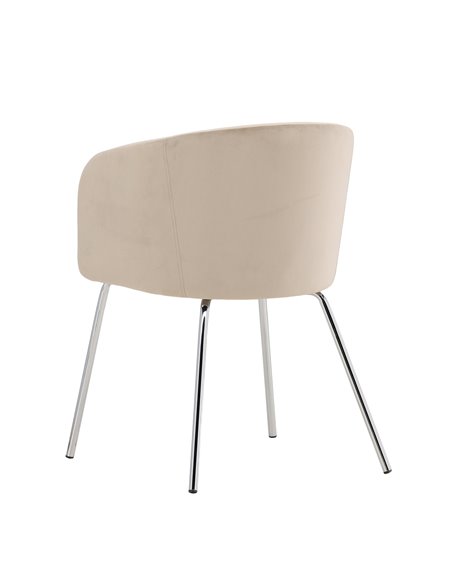Matstol Berit, Beige/Silver