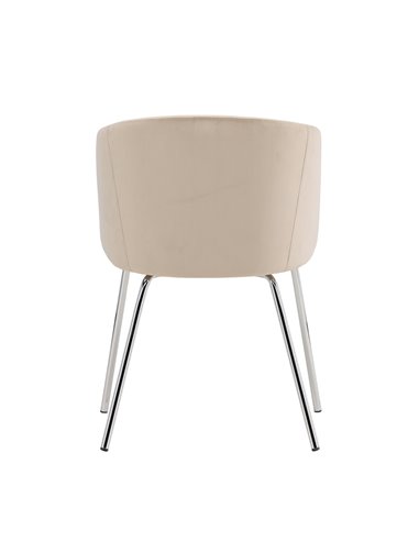 Matstol Berit, Beige/Silver
