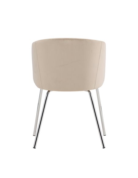 Matstol Berit, Beige/Silver