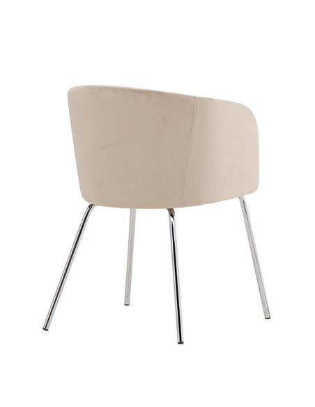 Matstol Berit, Beige/Silver