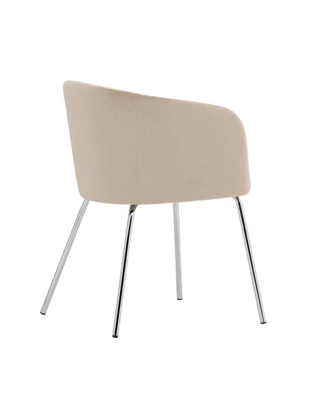 Matstol Berit, Beige/Silver