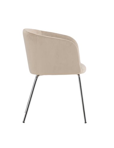 Matstol Berit, Beige/Silver