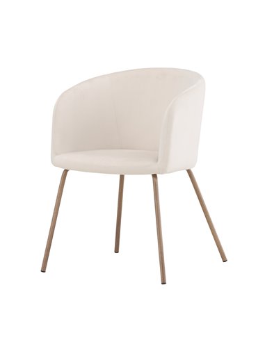 Matstol Berit, Beige/Valnöt