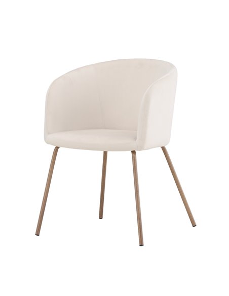Matstol Berit, Beige/Valnöt