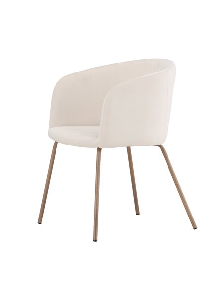 Matstol Berit, Beige/Valnöt
