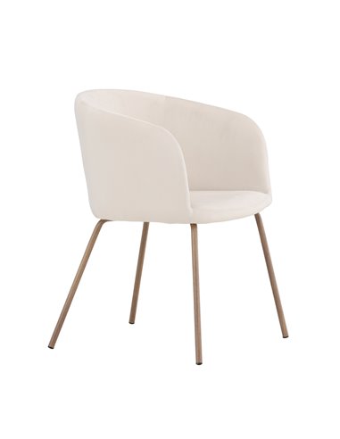 Matstol Berit, Beige/Valnöt