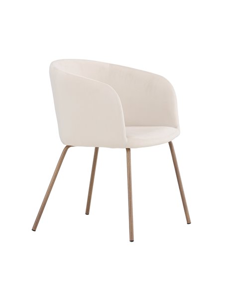 Matstol Berit, Beige/Valnöt