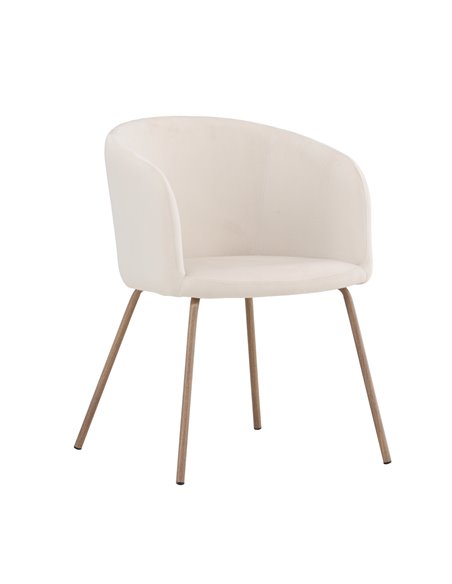 Matstol Berit, Beige/Valnöt