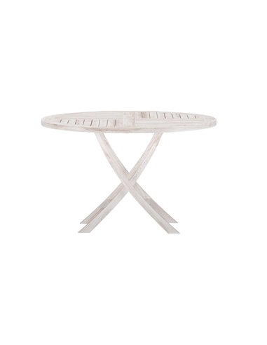 Runt matbord Kenya, Ø120 cm, Vitlaserad